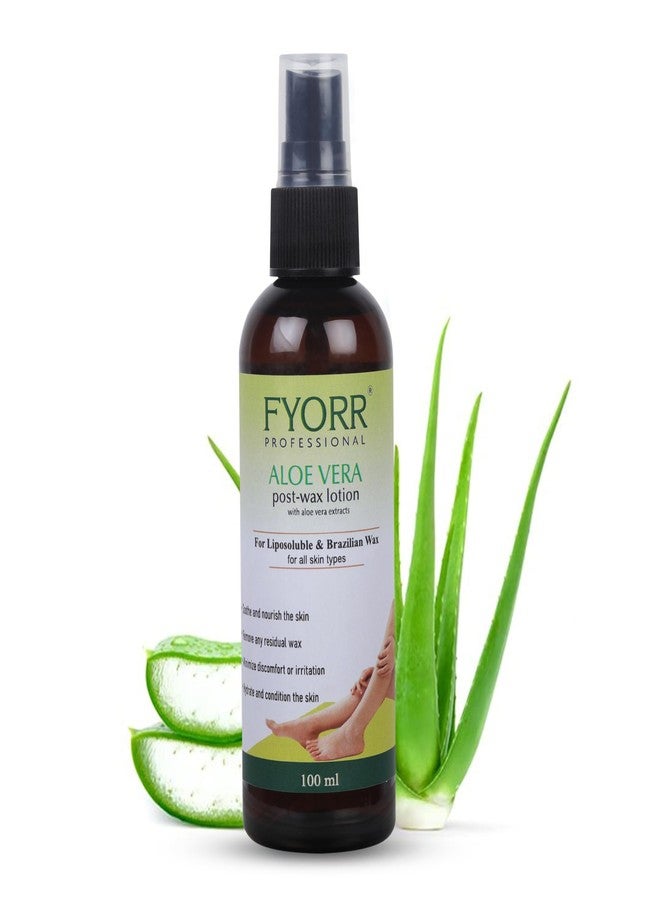 FYORR Aloe Vera Post-Wax Lotion - Cooling After Wax Skin Care - Reduces Redness, Hydrates, Soothes & Removes Residue - 100 ml - Image 1